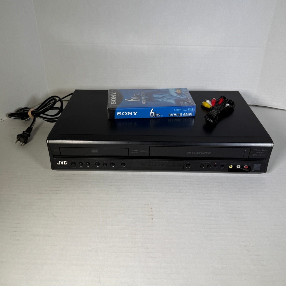 JVC HR-XVC11B DVD VCR Combo Player Hi-Fi Stereo SQPB Progressive Scan TESTED